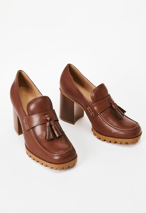Liliane Lug Sole Loafer Leather Brown