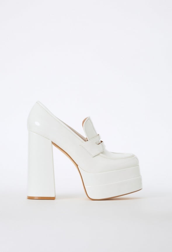 Margaux Platform Loafer Court Bright White