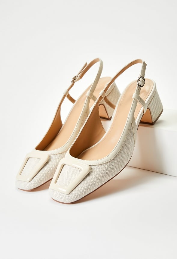 Marjorie Slingback Pump Birch White Multi
