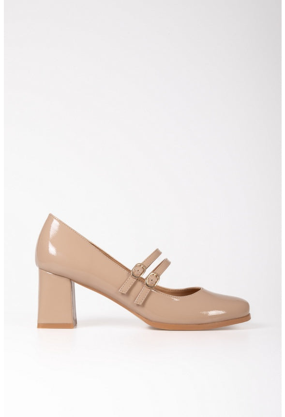 Darcie Mary Jane Pumps Nude
