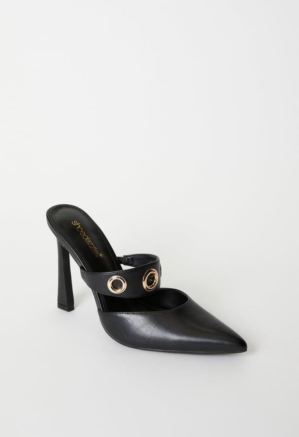 Whit Pointed Toe Pump Black