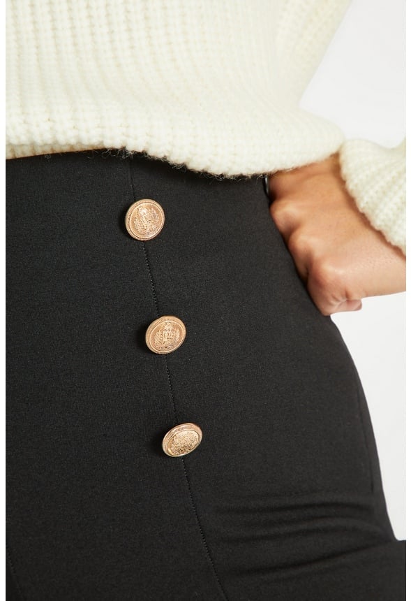High Rise Ponte Pants Black Caviar