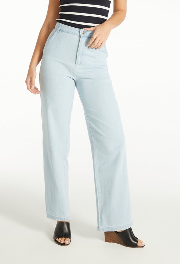 Denim Trousers Light Chambray Blue Wash