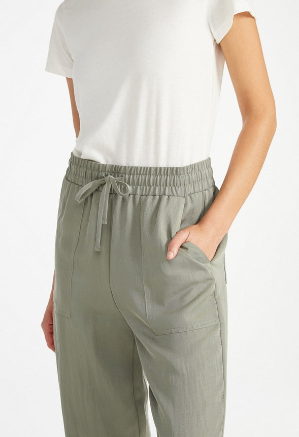 Soft Twill Joggers Green