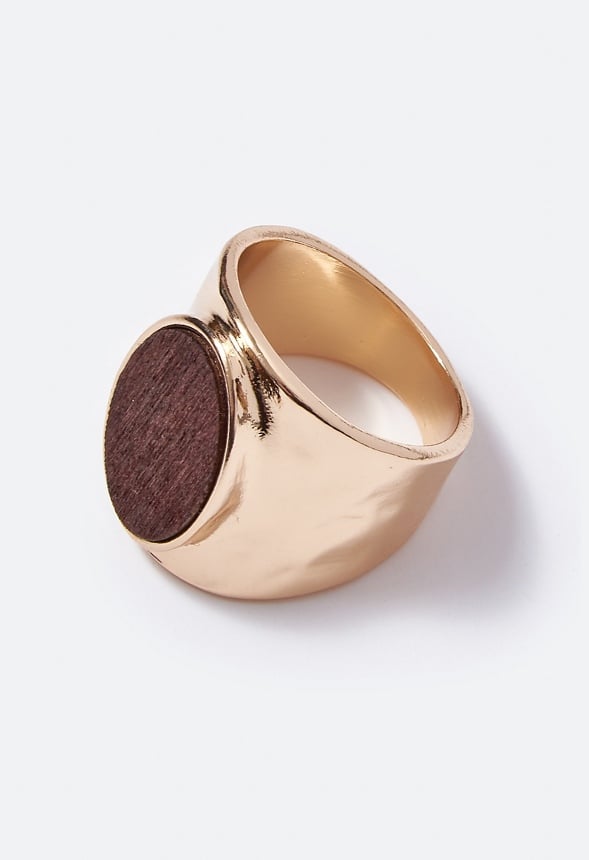 Parker Wood Inlay Ring Brown/ Gold
