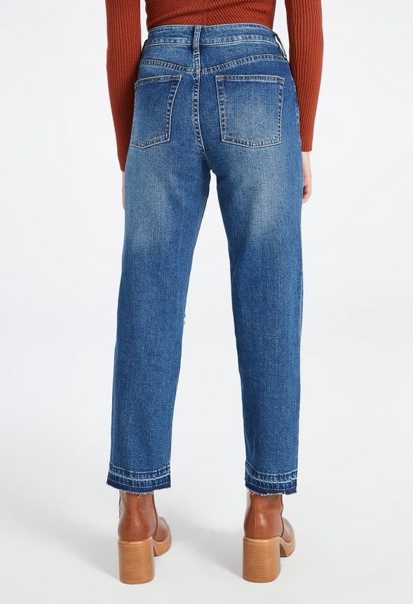 Tristan Mid Rise Ankle Straight Jeans Sphere
