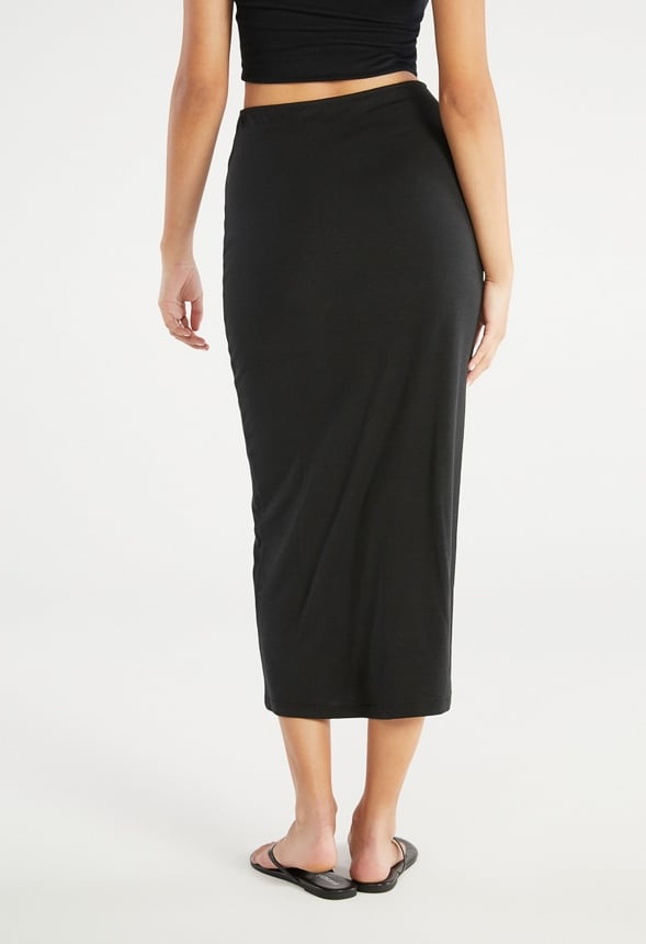 Tummy Tamer Tube Long Skirt Black Caviar