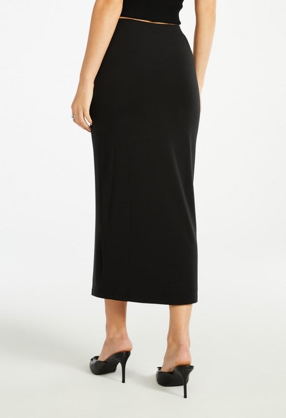 Tummy Tamer Tube Long Skirt Black Caviar