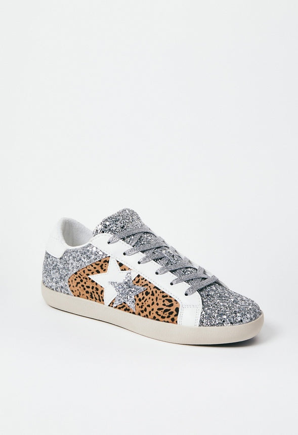 Zaylee Trainers Leopard/ Silver Multi