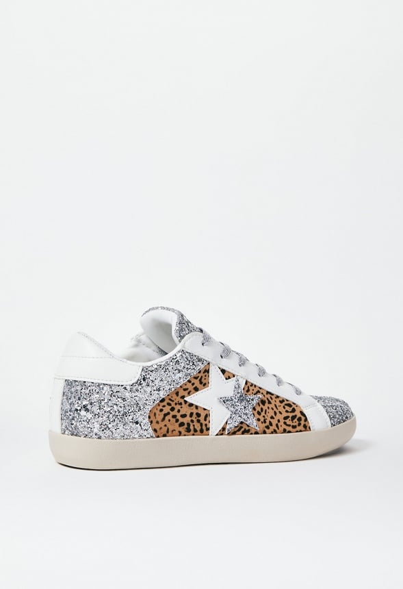 Zaylee Trainers Leopard/ Silver Multi