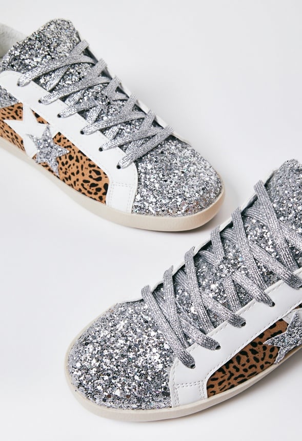 Zaylee Trainers Leopard/ Silver Multi