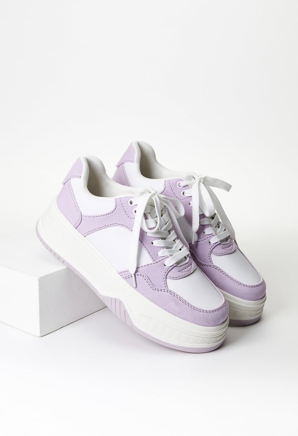 Billie Court Trainers Orchid Petal/ Bright White