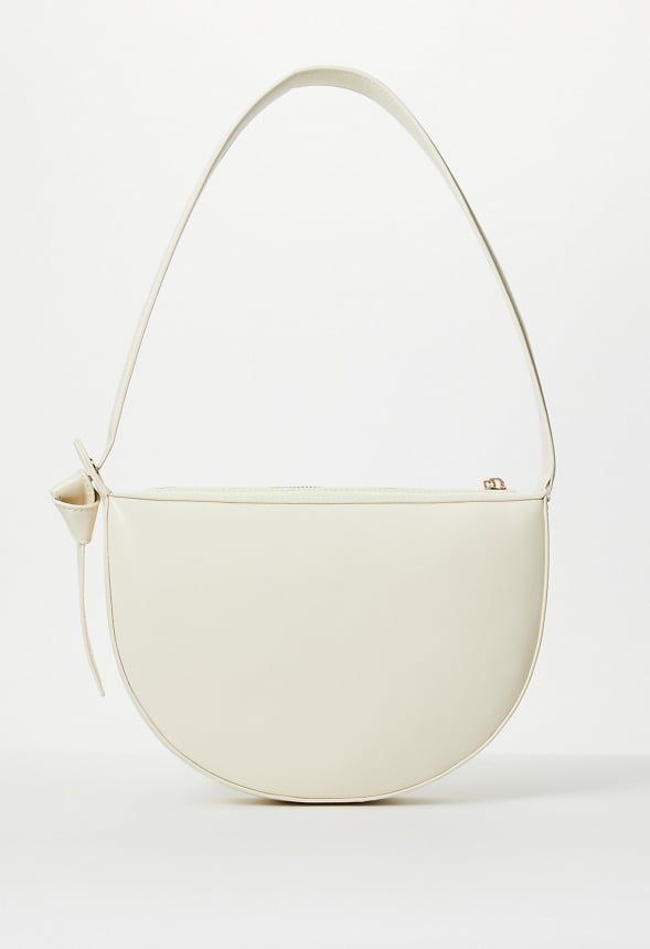 Half Moon Woven Bag Birch White