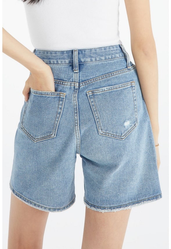 Collins High Rise Bermuda Shorts Tanya Medium Wash