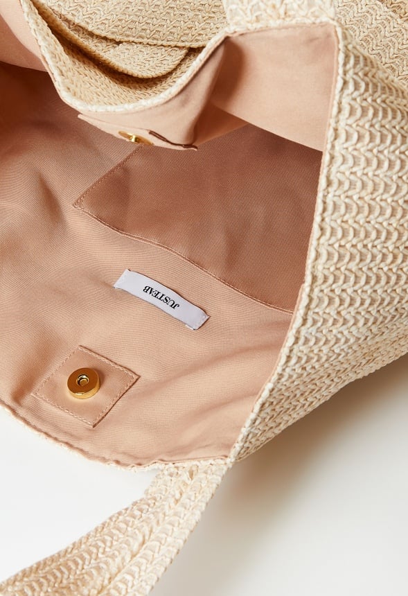 Traveling Raffia Bag Natural Raffia