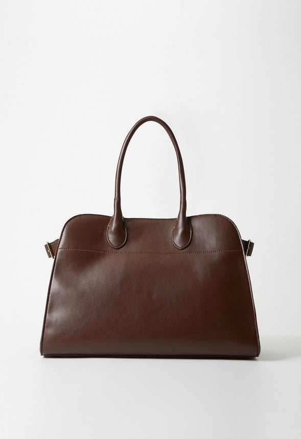 Structured Top Handle Tote Chocolate Lab