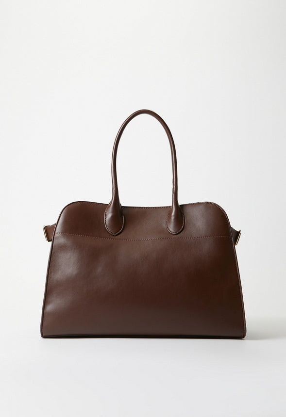 Structured Top Handle Tote Chocolate Lab