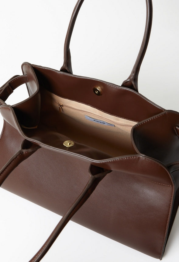 Structured Top Handle Tote Chocolate Lab