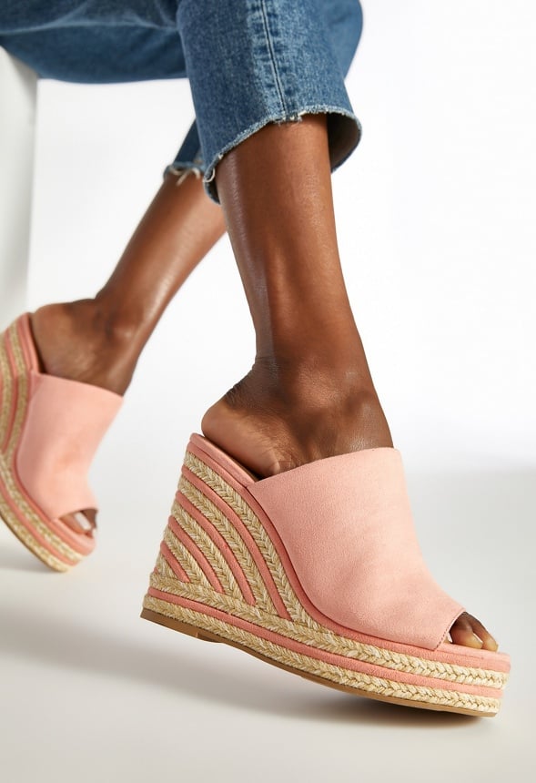 Anaya Mule Wedge Sandal Blooming Dahlia