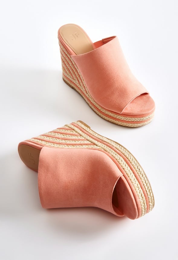 Anaya Mule Wedge Sandal Blooming Dahlia