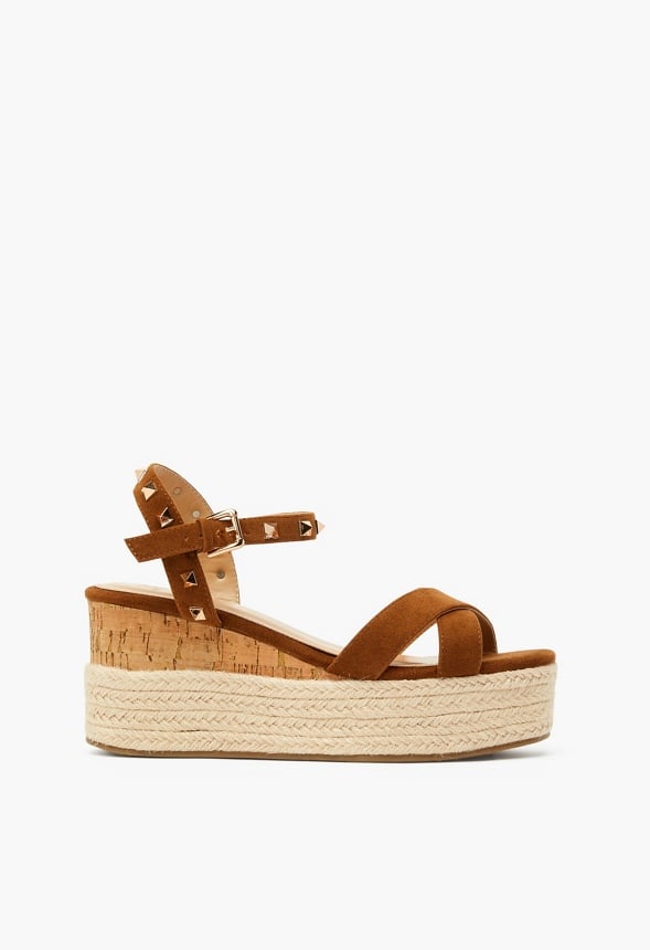 Alfina Flatform Wedge Sandal Camel