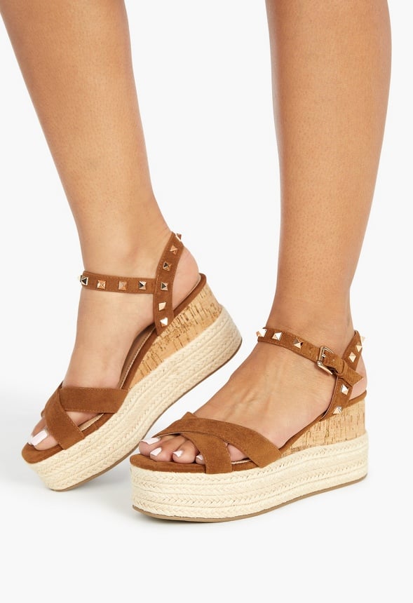 Alfina Flatform Wedge Sandal Camel