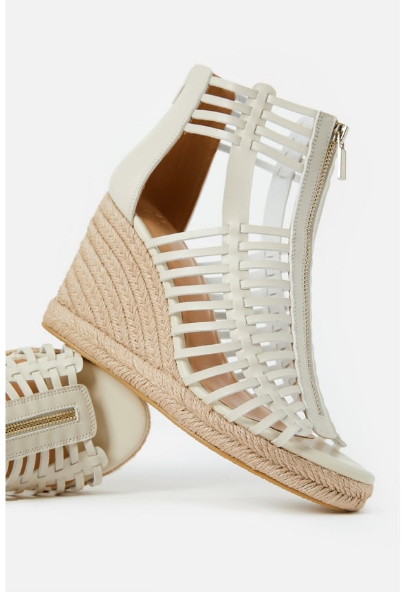 Elisa Espadrille Wedge Sandal Birch White