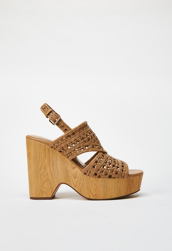 Ruth Platform Wedge Sandal Light Tan