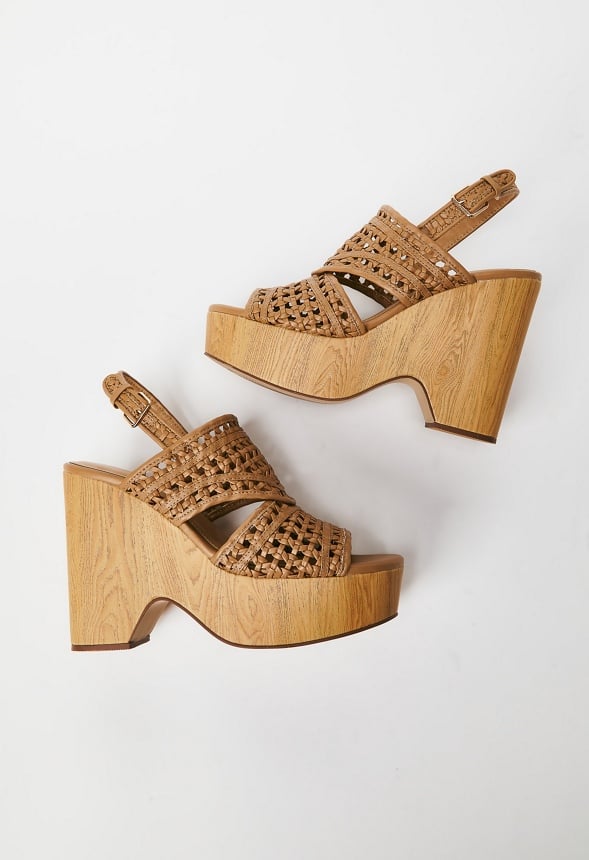 Ruth Platform Wedge Sandal Light Tan