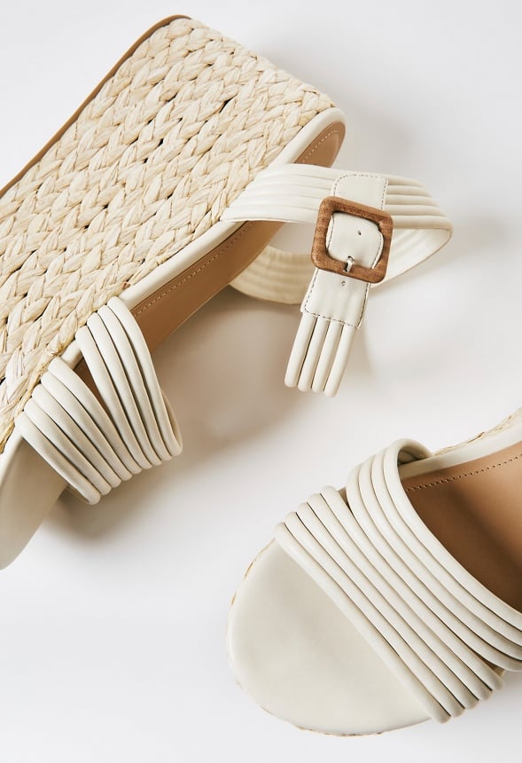 Birdie Platform Sandal Birch White