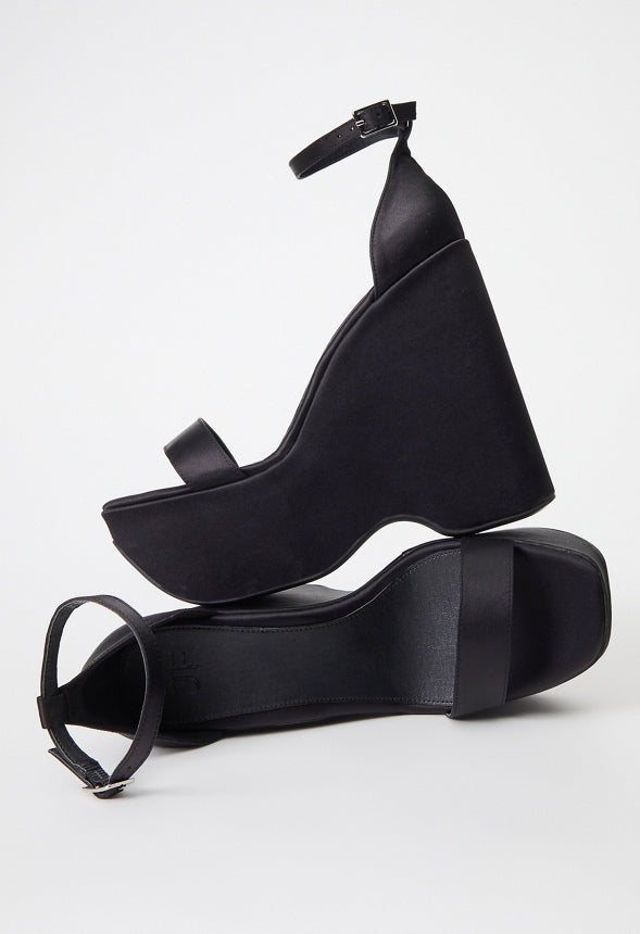 Solange Wedge Sandal Black