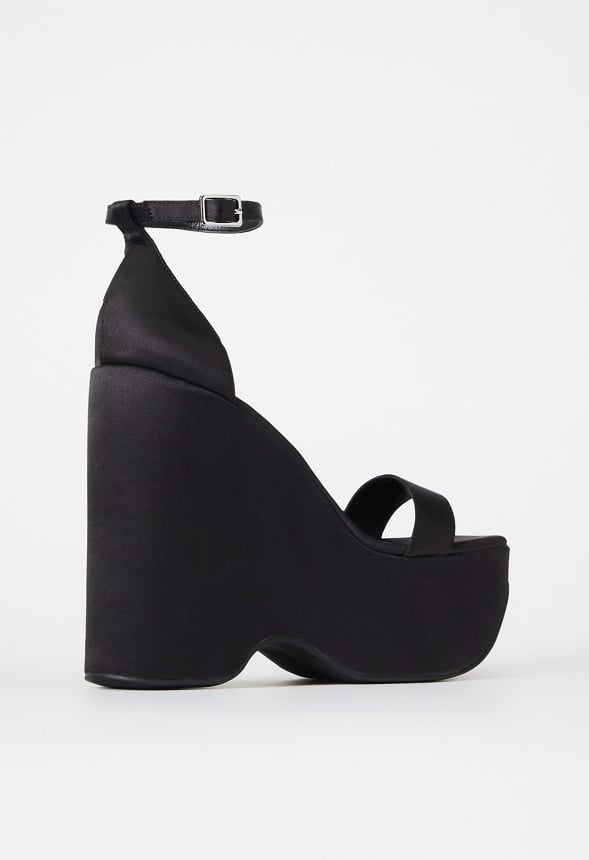Solange Wedge Sandal Black