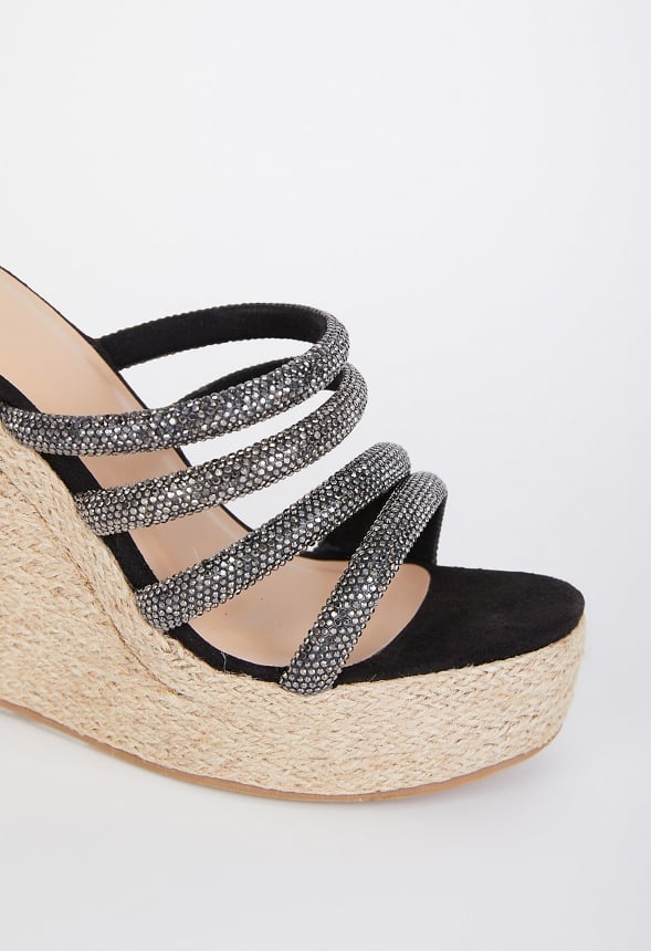 Camila Wedge Sandal Black