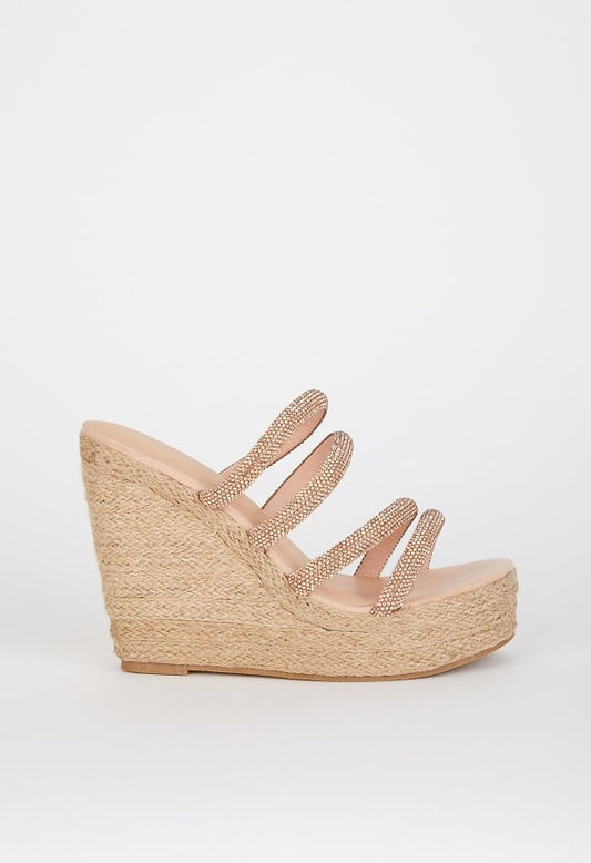 Camila Wedge Sandal Nude