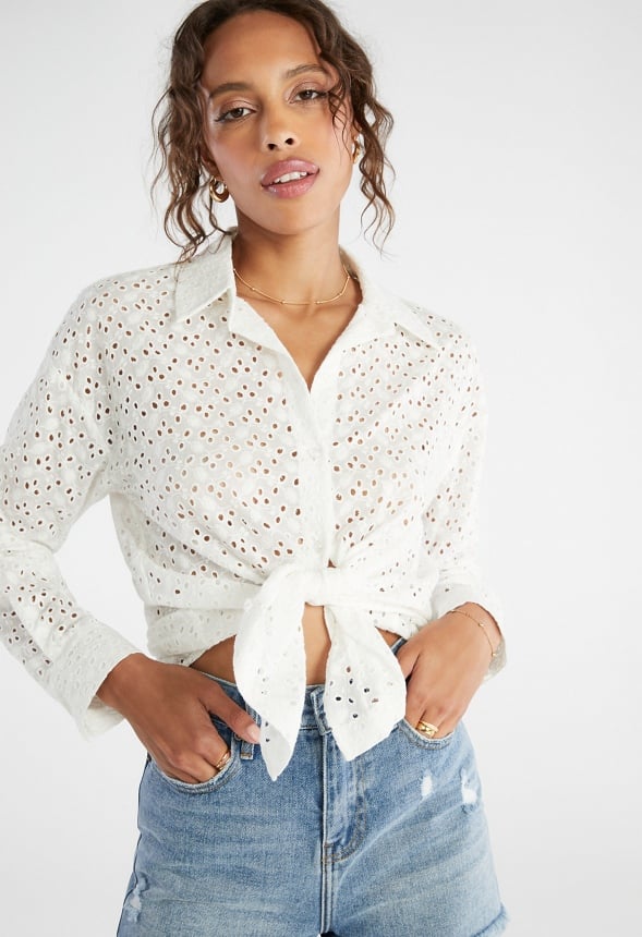 Eyelet Dobby Men Shirt Bright White
