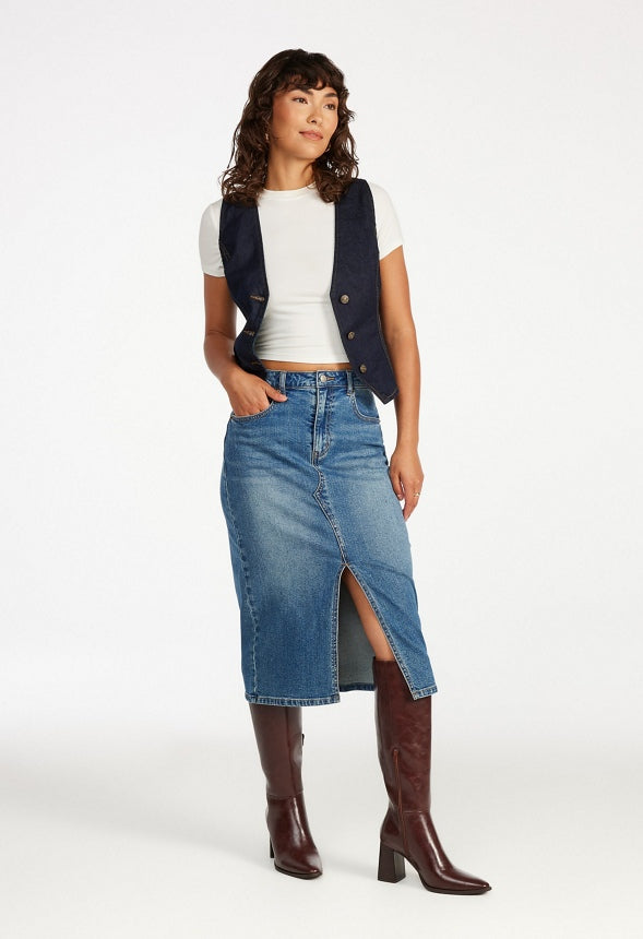 Denim Vest Rinse Wash