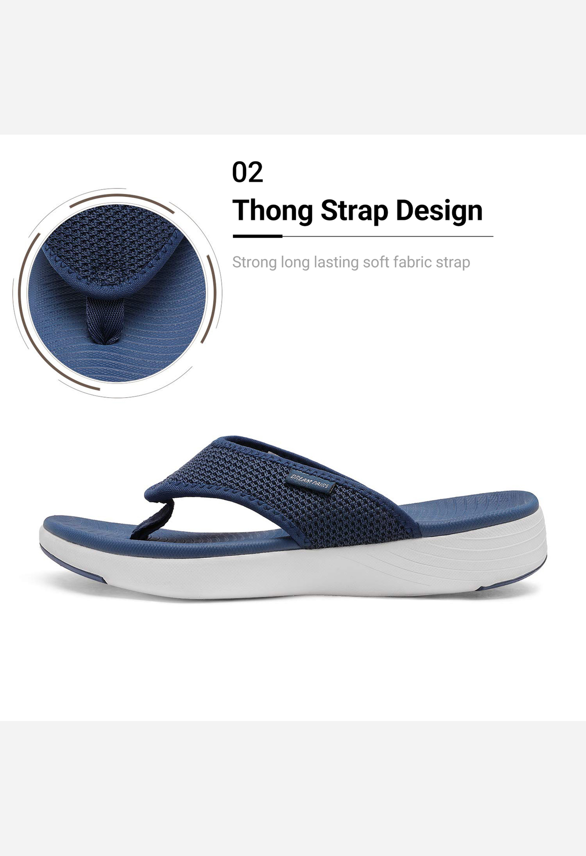 Women's Arch Support Soft Cushion Flip Flops Thong Sandals